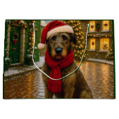 Irish Wolfhound Holiday  ラージペーパーバッグ (正面)