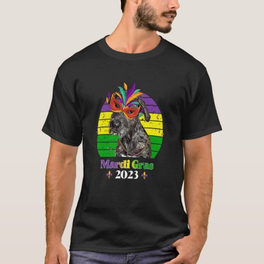 Irish Wolfhound Party Dog Mardi Gras 2023 Tシャツ (正面)