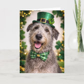 Irish Wolfhound St. Patrick’s Day Card  カード (正面)