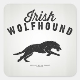 Irish Wolfhound Sticker スクエアシール