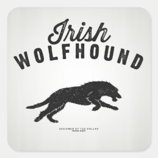 Irish Wolfhound Sticker スクエアシール