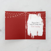 Irish Wolfhound Tangled In Holiday Lights カード (内部)