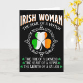 Irish Woman The Soul Of A Witch Shamrocks _1  カード (黄色い花)