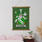 Irish Wycombe Coat of Arms Family Crest 吊り下げ型タペストリー (寝室)