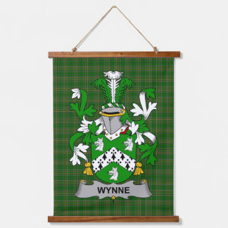 Irish Wynne Coat of Arms Family Crest 吊り下げ型タペストリー