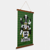 Irish Wyrrall Coat of Arms Family Crest 吊り下げ型タペストリー (傾斜あり)