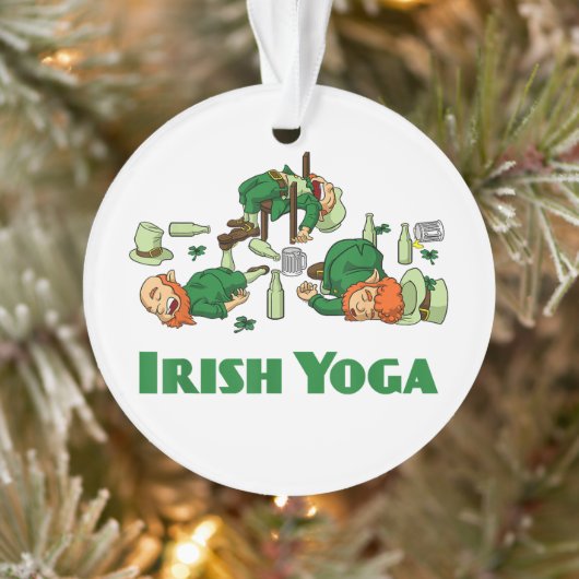 Irish Yoga Funny St. Patrick's Day オーナメント (ツリー)