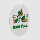 Irish Yoga Funny St. Patrick's Day オーナメント (正面)