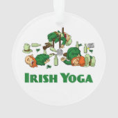 Irish Yoga Funny St. Patrick's Day オーナメント (裏面)