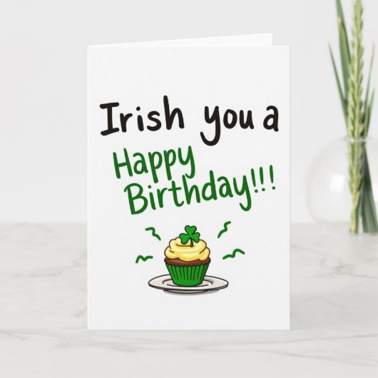 Irish You Happy Birthday Card カード (正面)