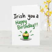 Irish You Happy Birthday Card カード (黄色い花)