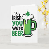 Irish You Were Beer Great Card カード (黄色い花)