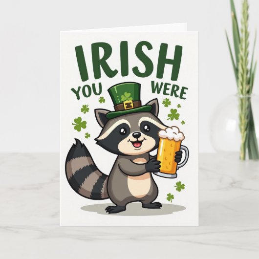 Irish You Were Here Funny Card カード (正面)