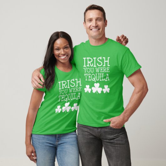 Irish You Were Tequila St Patricks Day Shamrock Dr Tシャツ (ユニセックス)