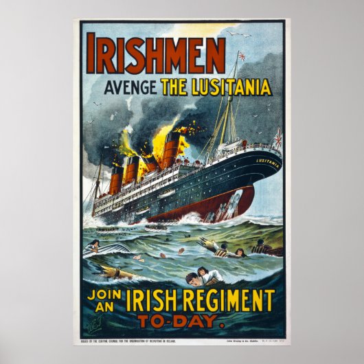 Irishmen Avenge the Lusitania Extra Large ポスター (正面)