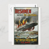 Irishmen avenge the Lusitania_Poster ポストカード (正面/裏面)