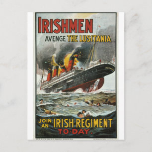 Irishmen avenge the Lusitania_Poster ポストカード