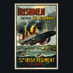 Irishmen Avenge the Lusitania Vintage Poster ポスター<br><div class="desc">RMS Lusitania was an ocean liner owned by the Cunard Line and built by John Brown and Company of Clydebank, Scotland, torpedoed by a German U-boat on May 7, 1915. The ship sank in just 18 minutes, eight miles (15 km) off the Old Head of Kinsale, Ireland, killing 1, 198...</div>