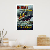 Irishmen! Avenge the Lusitania! WWI915 Recruiting ポスター (キッチン)