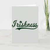 Irishness Shamrock Green Pattern Card カード (正面)