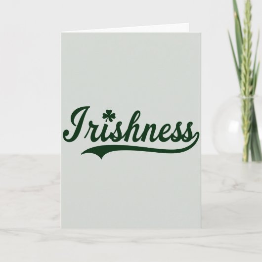 Irishness Shamrock Green Pattern Card カード (正面)
