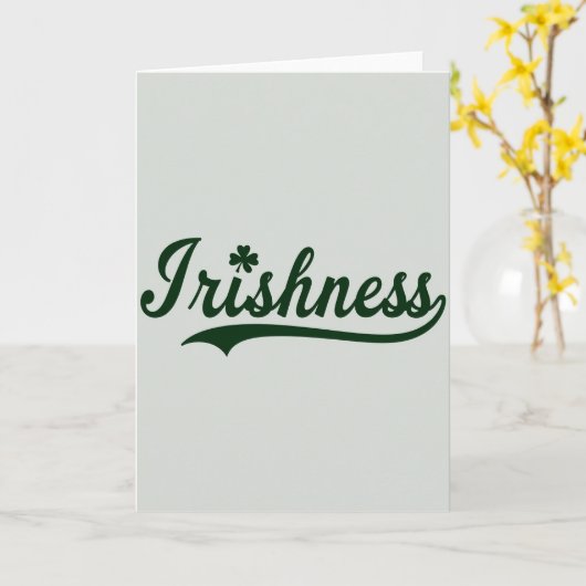 Irishness Shamrock Green Pattern Card カード (黄色い花)
