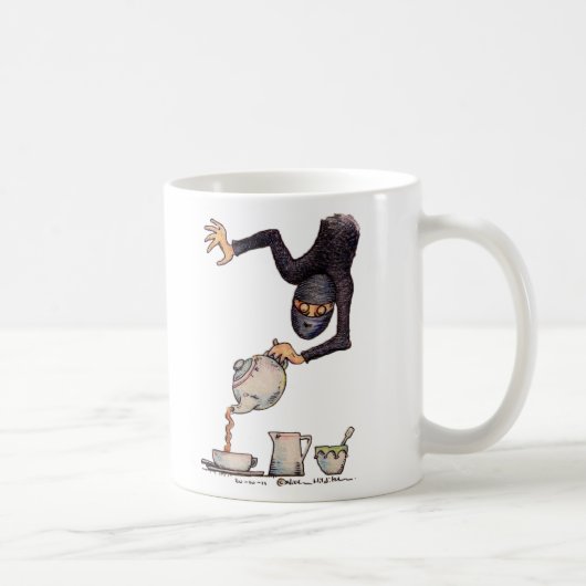 irkafirkaの茶忍者のマグ コーヒーマグカップ (右)