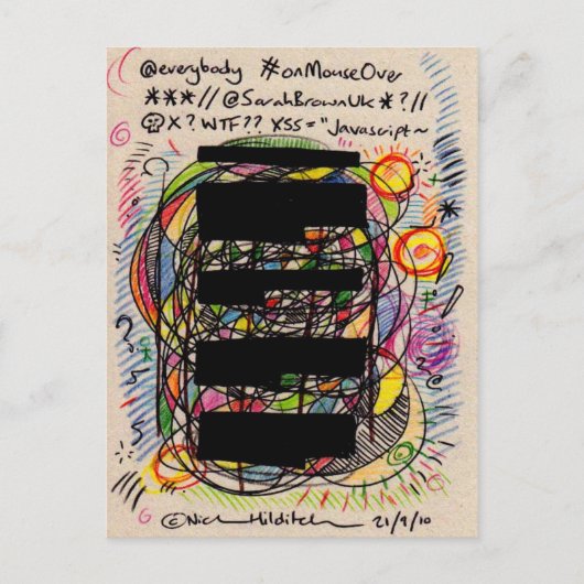 irkafirka @twitterははがきをクラッシュした ポストカード (正面)