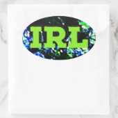 IRL (生実在活) 楕円形シール (バッグ)