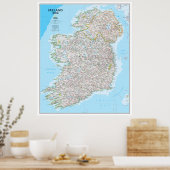 " Irland: 2011/heute - Detailerte Landkarte ... ポスター (キッチン)