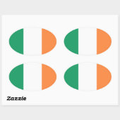 Irland Flagge 楕円形シール (シート)