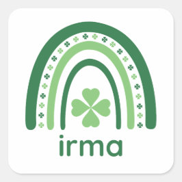 irmaネームクローバーボホレインボー スクエアシール