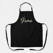 Irma white gold Handwriting Küchenschürze エプロン (正面)