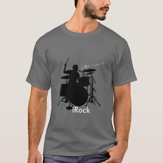 iRockのドラマーのティー Tシャツ (正面)