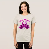 Iron Addict - Skull Bodybuilding and Weightlifting トライブレンドTシャツ (正面全面)