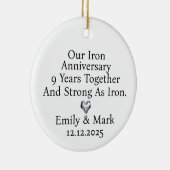 Iron Anniversary Ornament, Iron 9th Anniversary セラミックオーナメント (右)