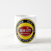 IRON CITY；チーム、フ実在ァン実在、サッカー実在チーム コーヒーマグカップ (中央)