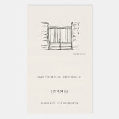 Iron Gate Ex Libris Bookplate -Library Label  長方形シール