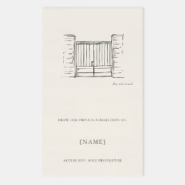 Iron Gate Ex Libris Bookplate -Library Label 長方形シール