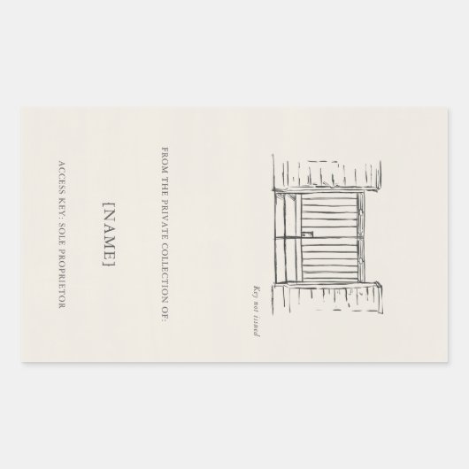 Iron Gate Ex Libris Bookplate -Library Label  長方形シール (正面)
