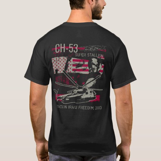 IRON HORSE IN THE SAND: CH-53, IRAQI FREEDOM '03 Tシャツ (裏面)