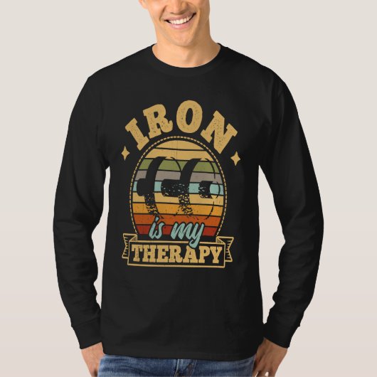 Iron is My Therapy  Bodybuilding Gym   1 Tシャツ (正面)
