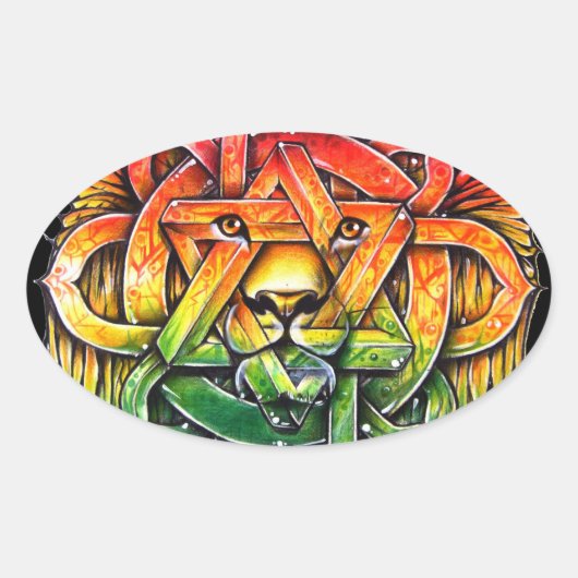 Iron Lion Zion - M1 楕円形シール (正面)