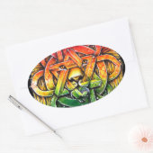 Iron Lion Zion - M1 楕円形シール (封筒)