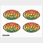 Iron Lion Zion - M1 楕円形シール (シート)