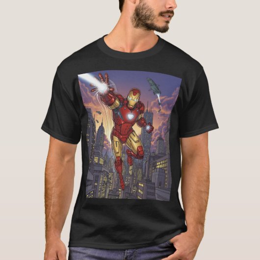 Iron Man – Arc Reactor City Flight Tシャツ (正面)