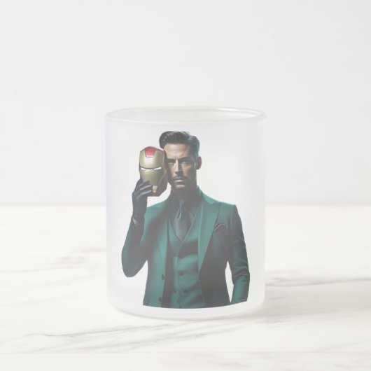 Iron Man never die フロストグラスマグカップ (中央)