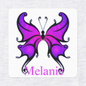 Iron on Butterfly Clothing Labels追加Name Girl's ラベル (デザイン1)