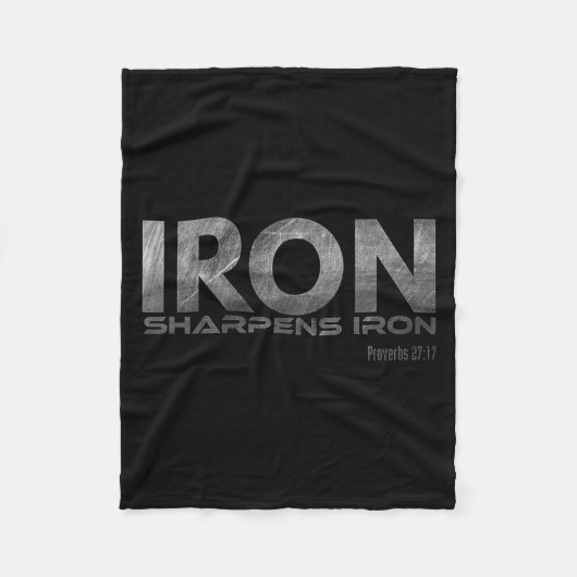 Iron Sharpens Iron フリースブランケット (正面)
