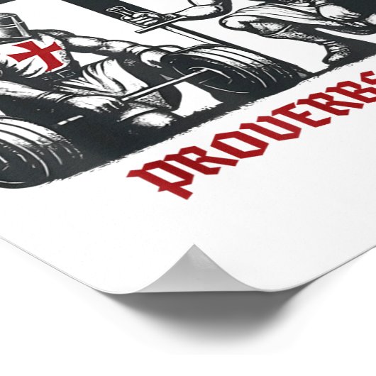 Iron Sharpens Iron Bible Scripture Christian Gym W ポスター (角)